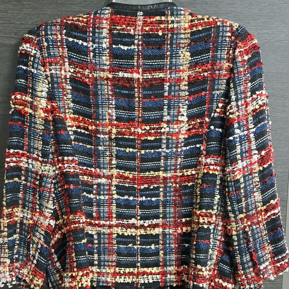 Smythe Tweed Plaid Jacket with Leather Accents - Picture 5 of 12